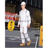 AIW WT09HV Mens White Safety Shirt with Night Tape