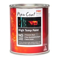 WBA032 500ml 'New Coat' Black High Temperature Paint to 500 C 