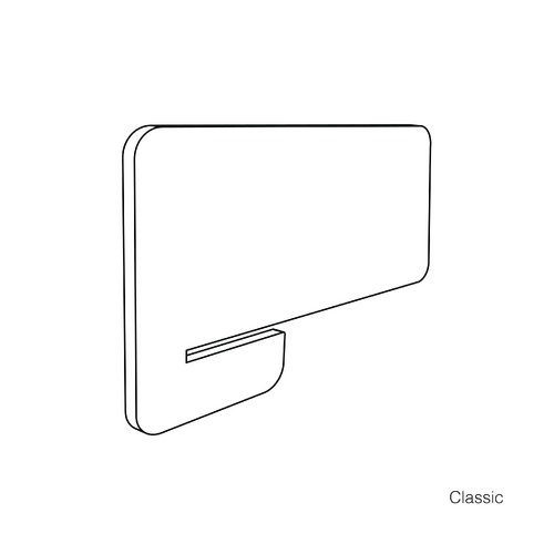 6x SAVOYE Acoustic COVE CLASSIC 24mm slide-on Desk Dividers solid colour